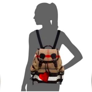 ❌SOLD❌ Burberry Signature Check Sequin-Heart Backpack
